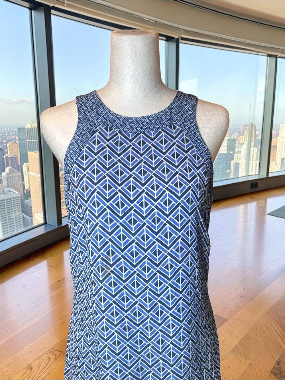 Pink Martini Halter Dress Blue
Geometric Print Size M Lined Summer Shift - Picture 3 of 12